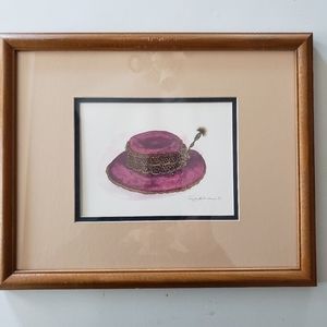 𝅺PEGGY Abrams Vintage Hat‎ Prints Matted and Framed